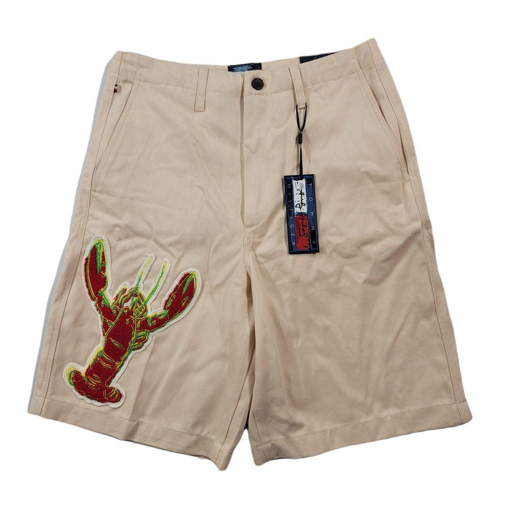 Tommy Hilfiger Bermuda Warhol Graphic Shorts Mens‎ 28 Beige Andy Warhol NEW